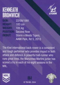 2021 NRL Traders #064 Kenneath Bromwich Back